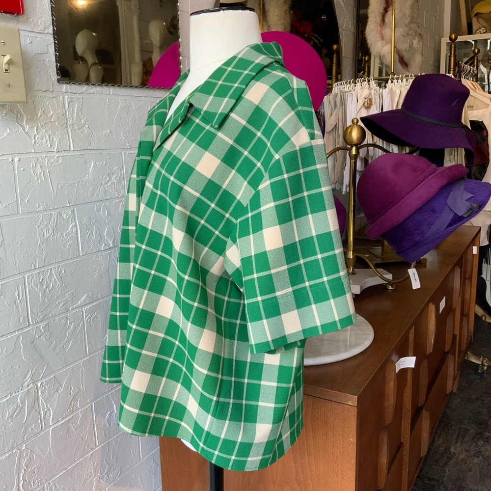 Maison Martin Margiela Green and Cream Checkered Fabric - Picture 11 of 11